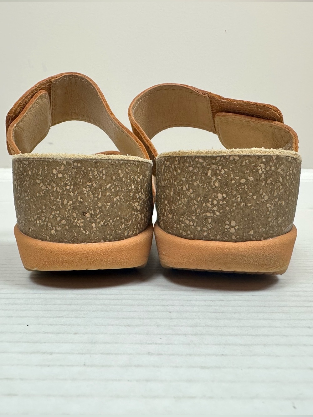 Dansko Maddy Milled Nubuck Cork Wedge Sandals Orange Size 40 EU - 9.5/10 US - Picture 9 of 12